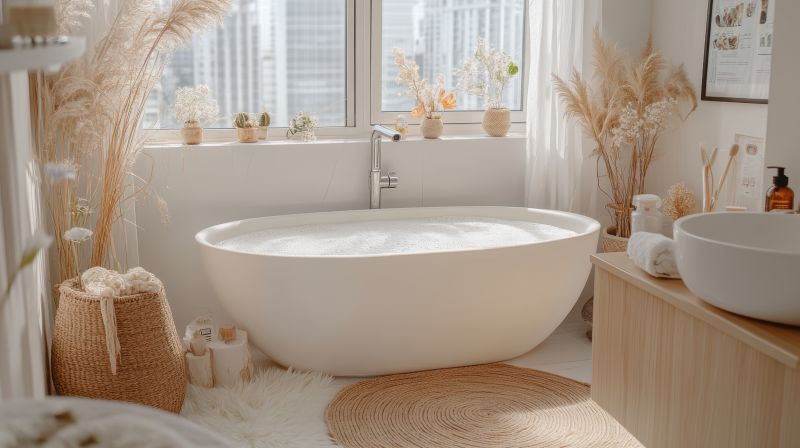 New Bathtub in a Renovated Bathroom